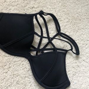 Pink by VS Black Bikini Top